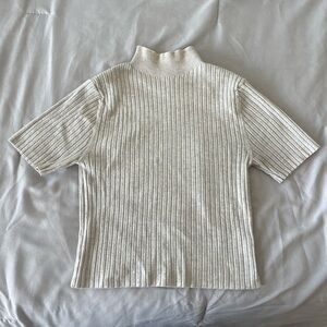 Cream Mock Neck Sweater